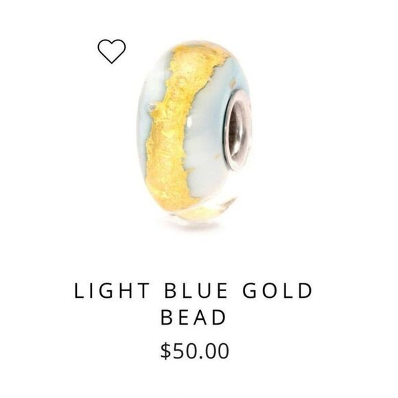 Trollbeads Light Blue Gold Bead - Picture 4 of 4